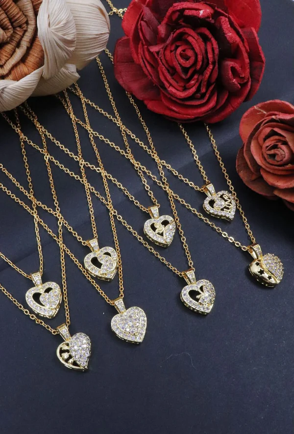 DazzleHeart Gold Pendant