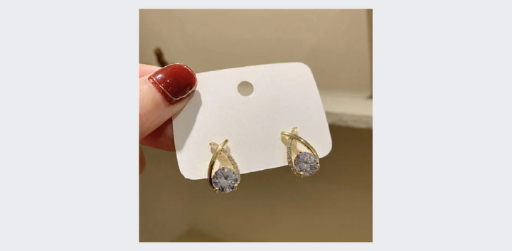 Luxe Embrace Gold CZ Studs