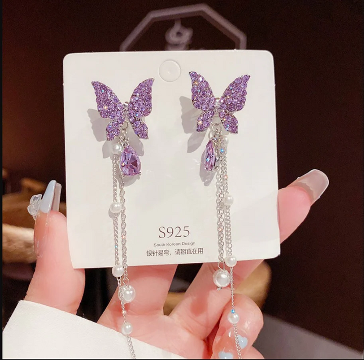 Amethyst Flutter Butterfly Chain Drops
