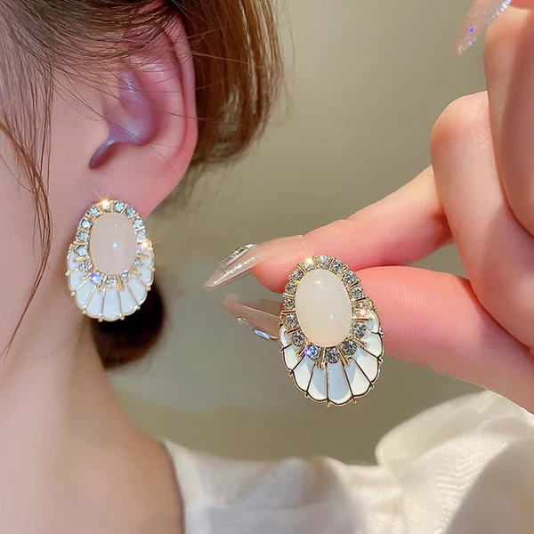 Opaline Radiance Mother of Pearl Studs